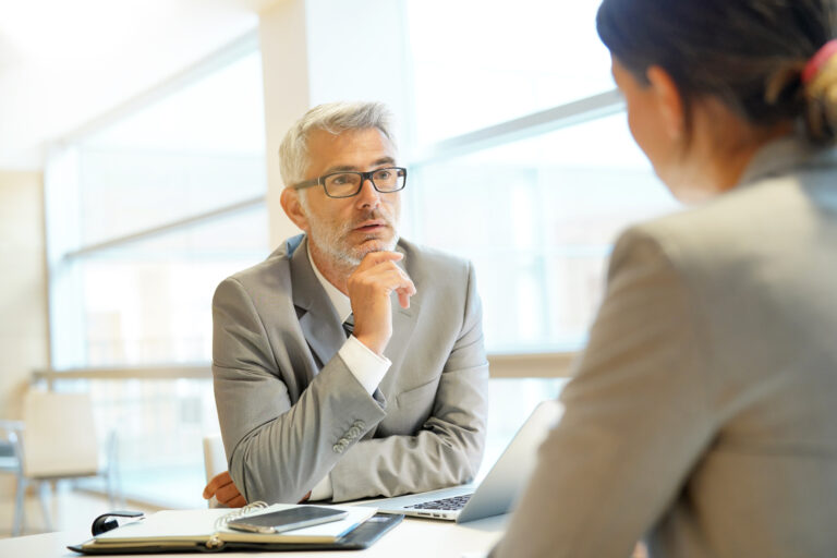 Coporate interview between executive and candidate Coporate interview between executive and candidate