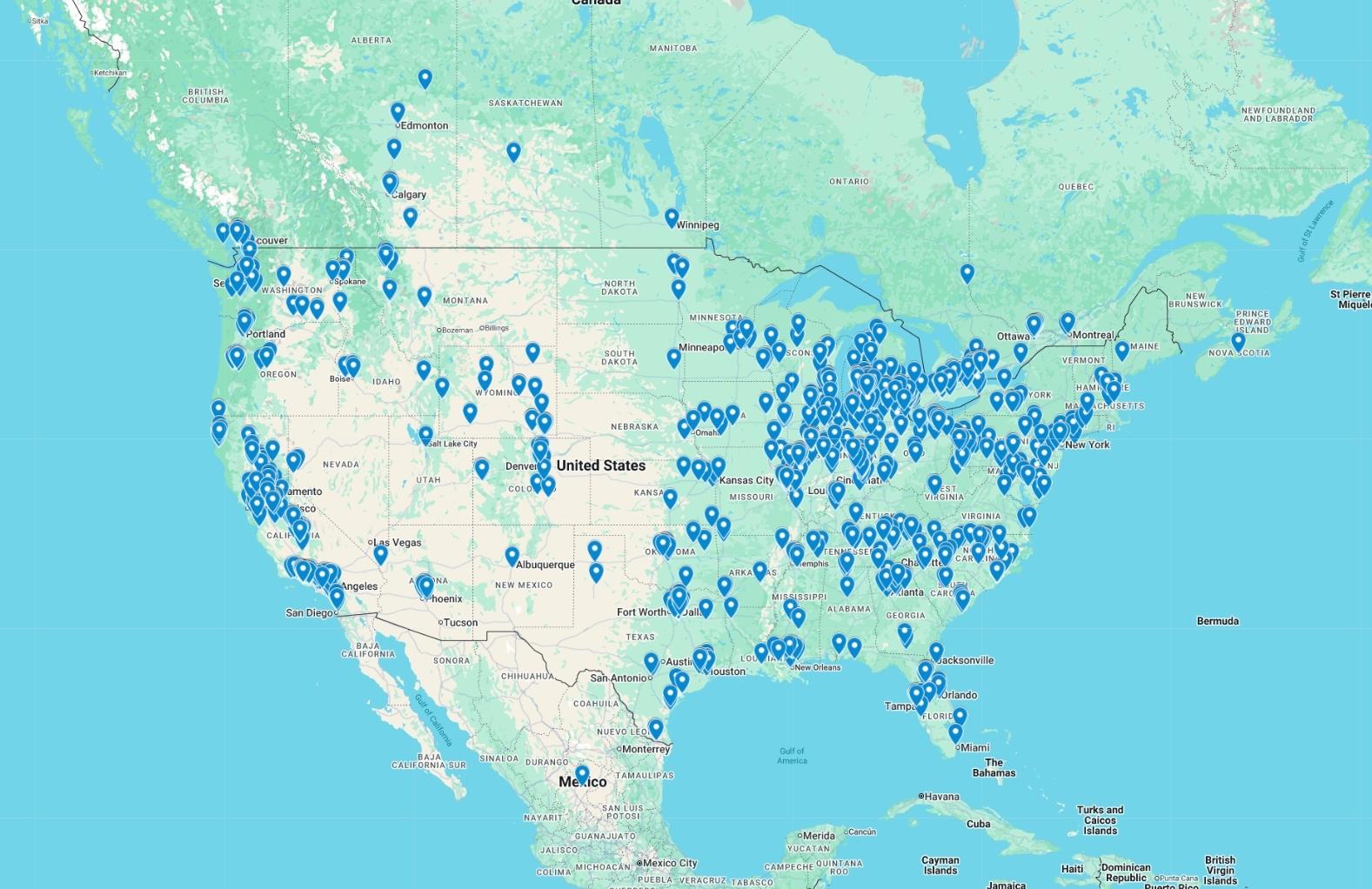 Frontline Training Solutions Service Area Map